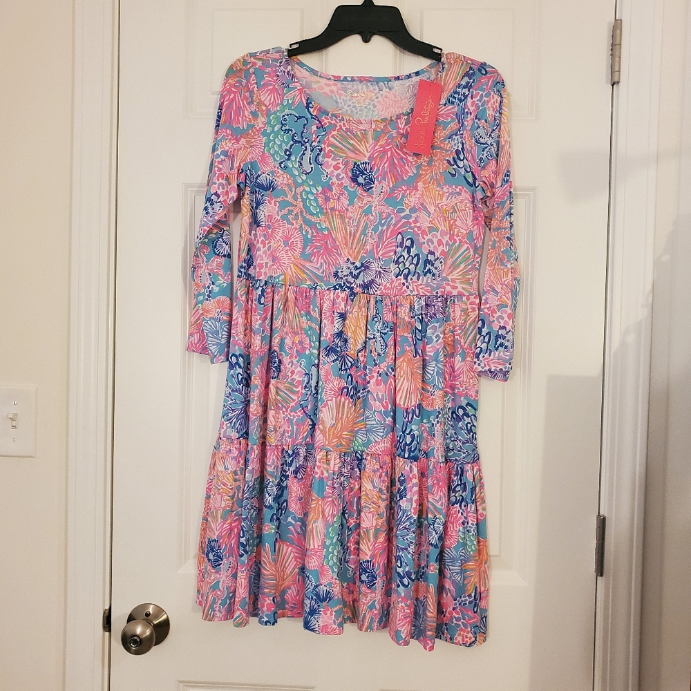 Lilly Pulitzer Geanna Swing Dress Multi Splendor In The Sand XS - Picture 10 of 10